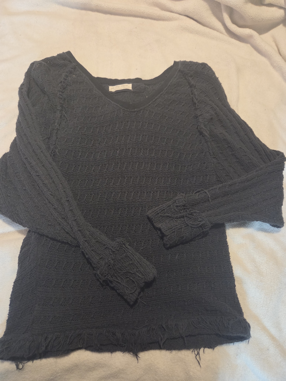 We The Free Distressed Knit Sweater